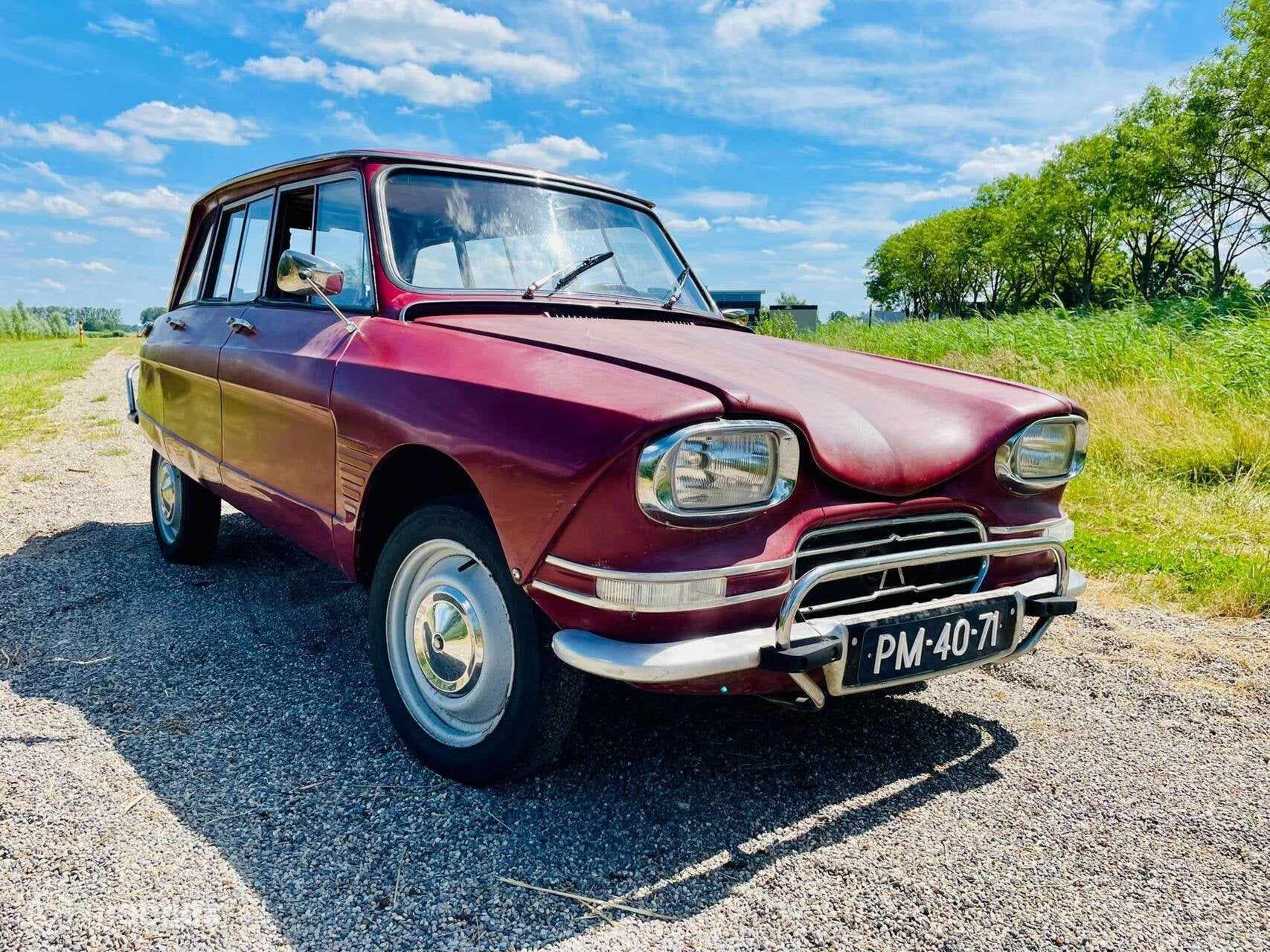 Ami 6 break rouge cornaline 06-1967 72.482 km, Auto's, Voorwielaandrijving, Overige carrosserieën, Citroën, Handgeschakeld