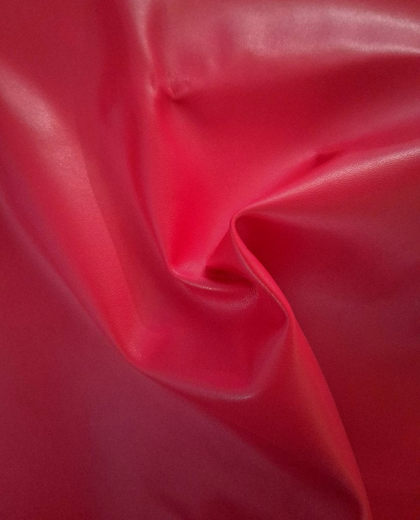 Rood pu leer 2-way stretch, Hobby en Vrije tijd, Stoffen en Lappen, 120 cm of meer, Leer of Kunstleer, Nieuw, Ophalen of Verzenden