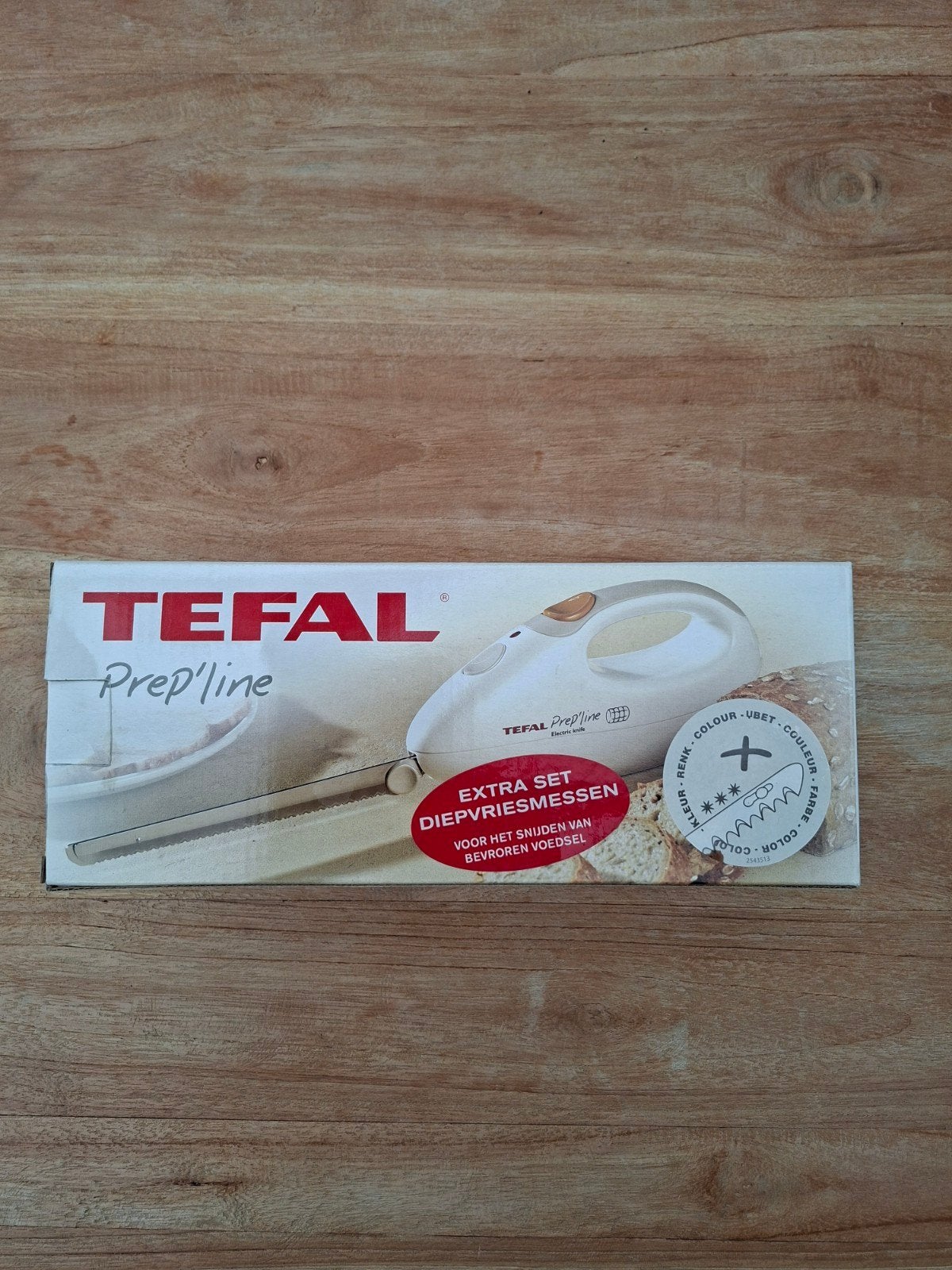 Tefal Prep'line Elektrisch Mes met Diepvriesmessen, Ophalen of Verzenden, Zo goed als nieuw