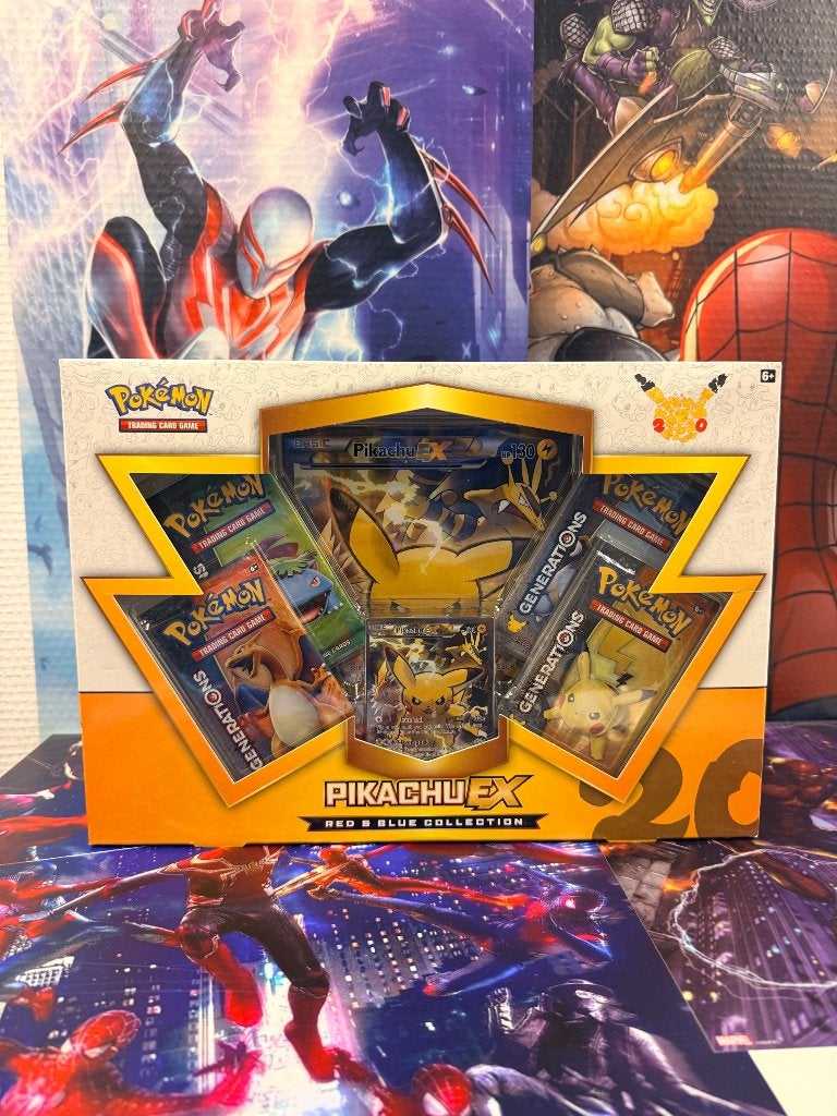 Pokemon Red & Blue Collections: Pikachu EX Collection, Hobby en Vrije tijd, Verzamelkaartspellen | Pokémon, Ophalen, Zo goed als nieuw