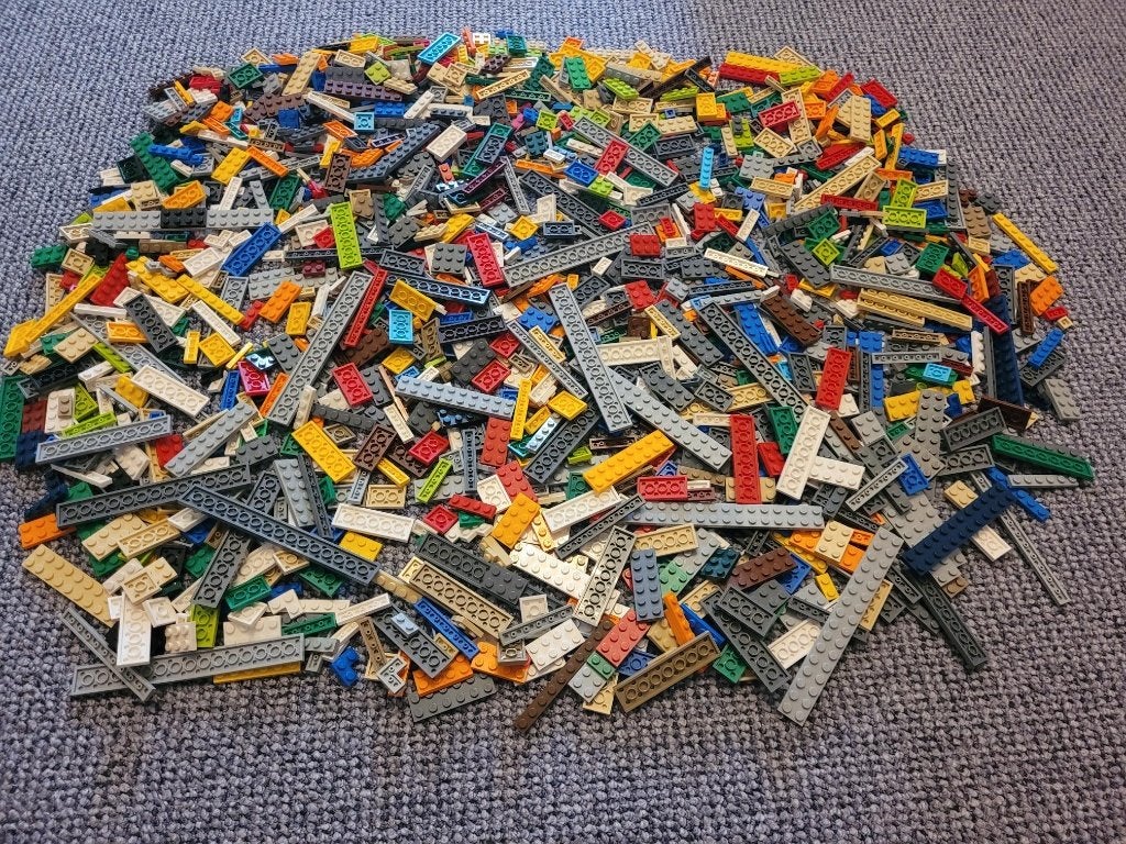 Partij Z1=1,4 Kilo Lego plaatjes gemengd, Lego, Lego, Gebruikt, Lego