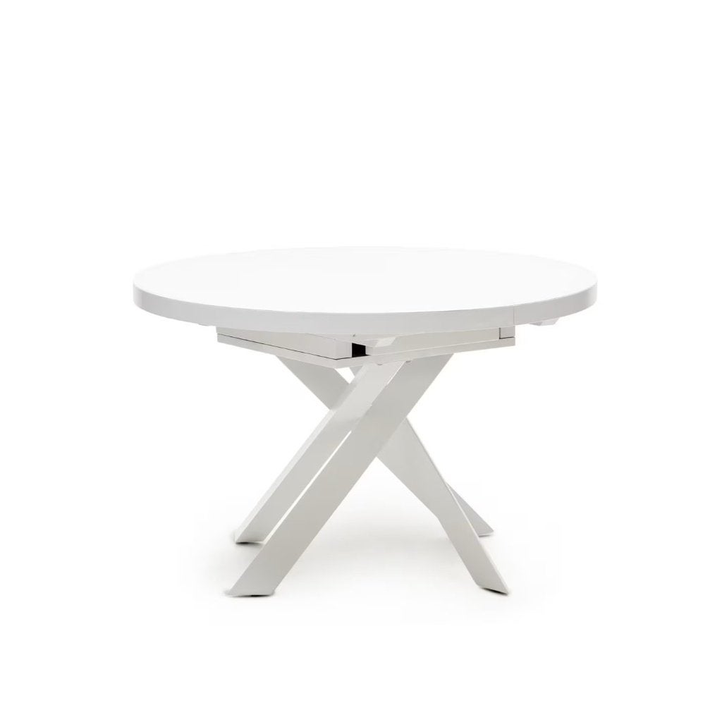 Eettafel - uitschuifbaar van 120 (rond) tot 160 cm (ovaal), Ophalen, 100 tot 150 cm, Zo goed als nieuw, 150 tot 200 cm