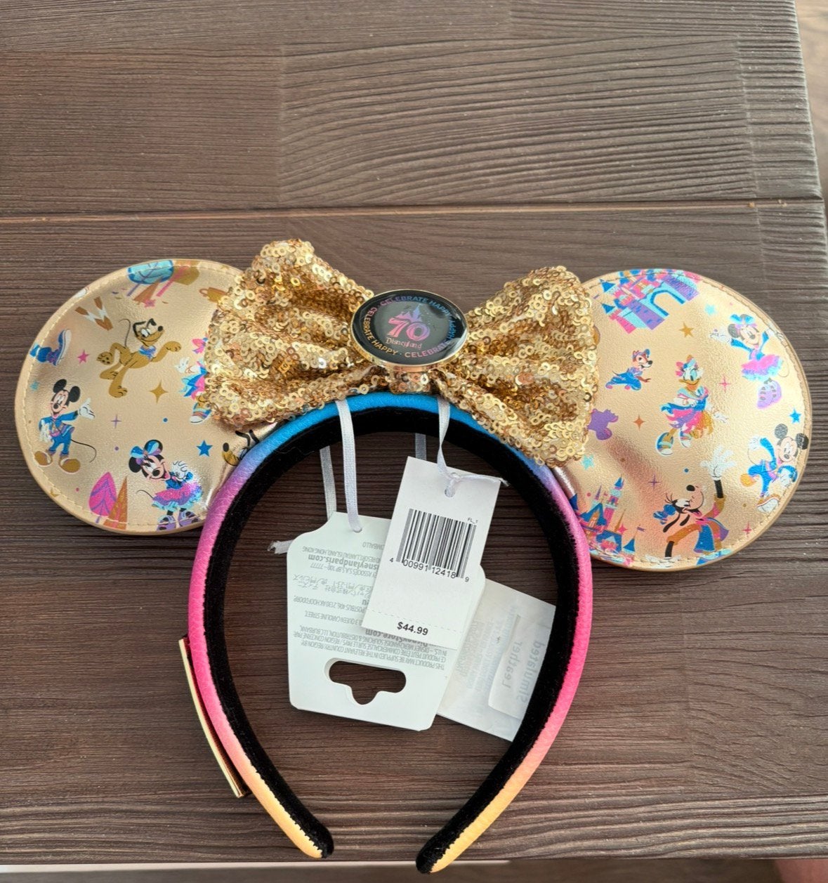 Disney parks anaheim 70 jaar ears, Ophalen of Verzenden, Zo goed als nieuw, Overige kleuren, Overige materialen