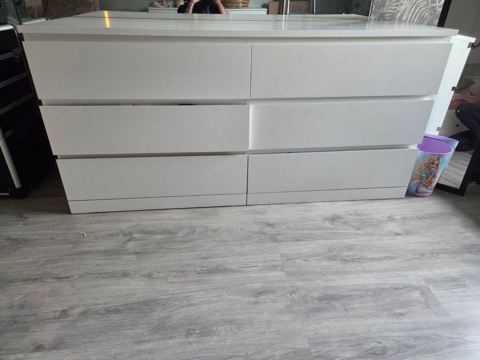 Witte Ikea ladekast met 6 laden, Ophalen, Overige materialen, Gebruikt, 5 laden of meer