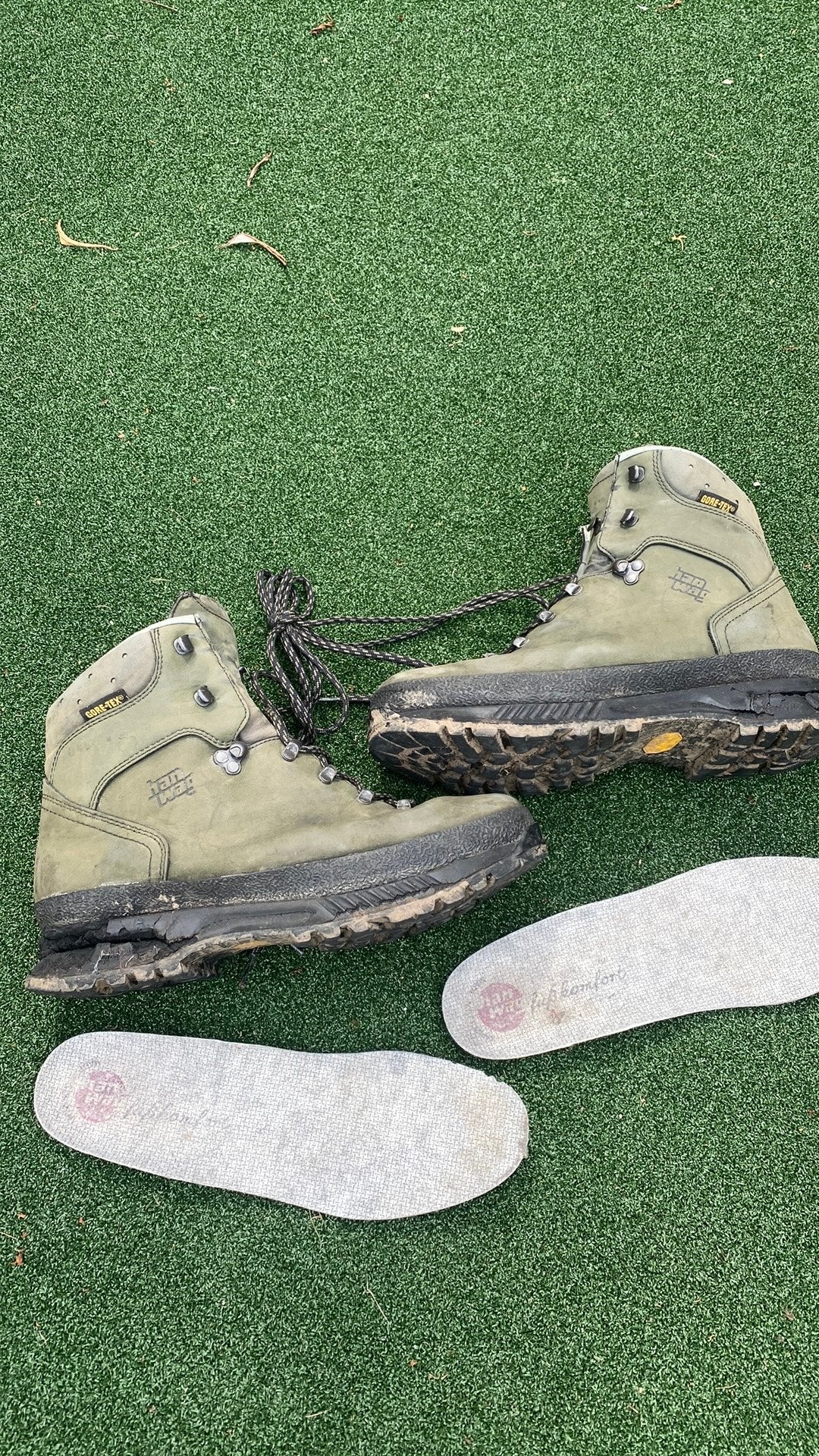 Hanwag Gore tex 10,5 / 45 (kapotte zool), Ophalen, Overige kleuren, Gedragen, Wandelschoenen of Bergschoenen