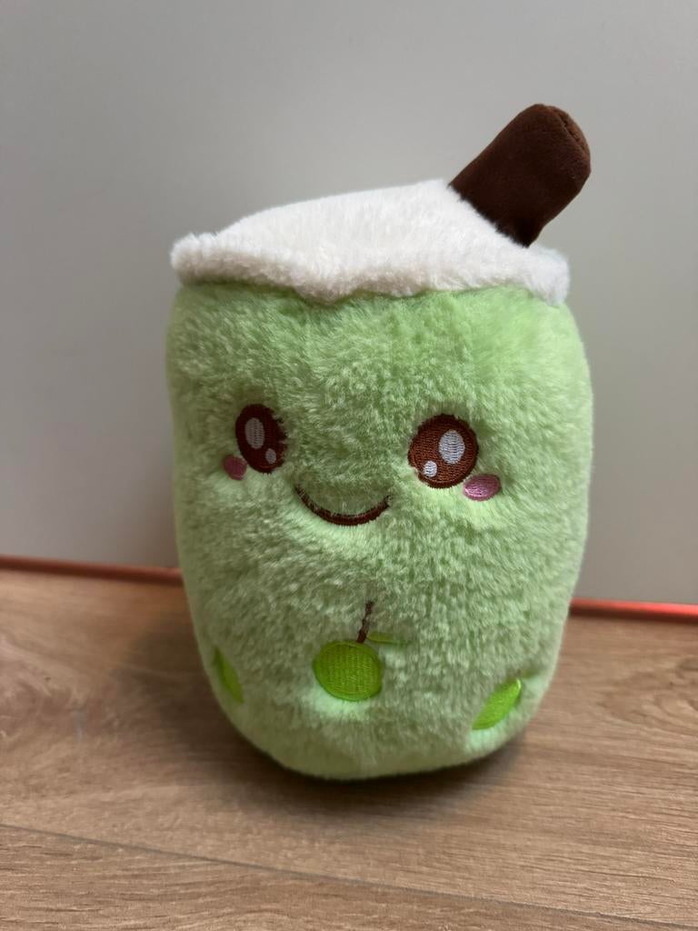 Bubble tea knuffel appel, Groen, Overige typen, Ophalen of Verzenden, Zo goed als nieuw