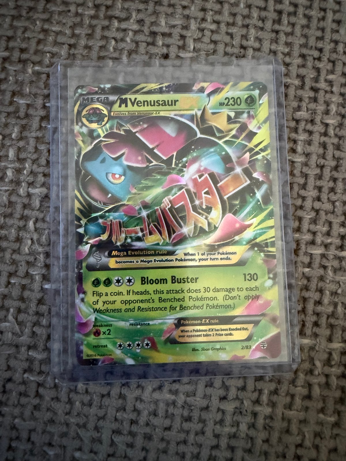 Pokémon Kaart: Mega M Venusaur EX (2/83) - Zo goed als nieuw, Hobby en Vrije tijd, Verzamelkaartspellen | Pokémon, Ophalen of Verzenden