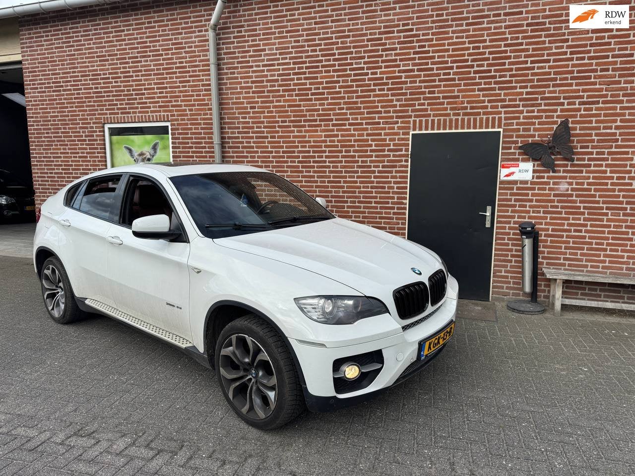 BMW X6 XDrive35i High Executive Schadeauto. Pano, camera, Le, Auto's, Euro 5, Gebruikt, 4 stoelen, Wit