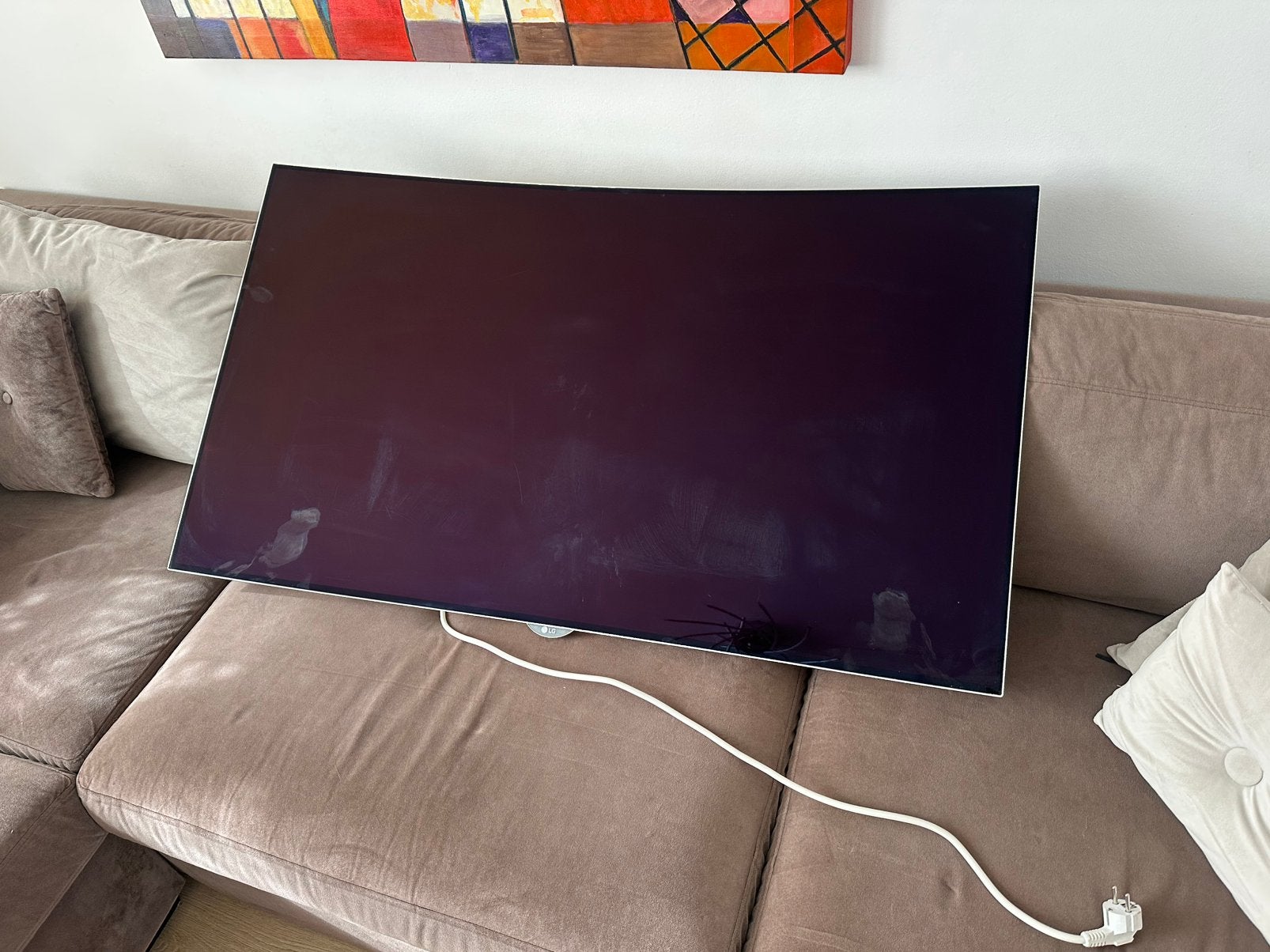 LG 55EG910V 55 inch curved OLED 2015, Ophalen, 120 Hz, Zo goed als nieuw, 100 cm of meer