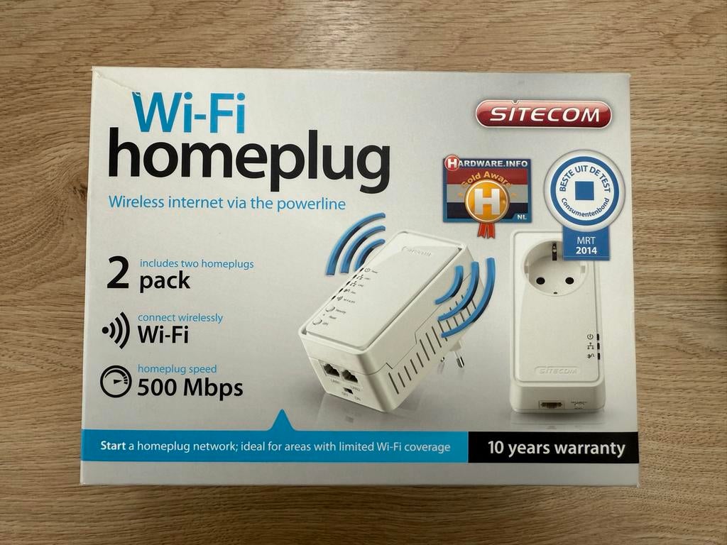 Sitecom Wifi Homeplug compleet set, Ophalen of Verzenden, Gebruikt, Router