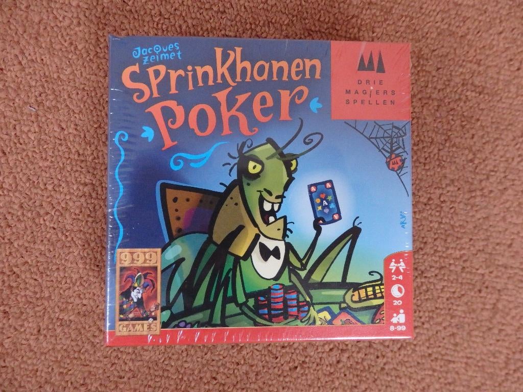 Sprinkhanen poker kaartspel, Een of twee spelers, Ophalen of Verzenden, Nieuw, 999 Games