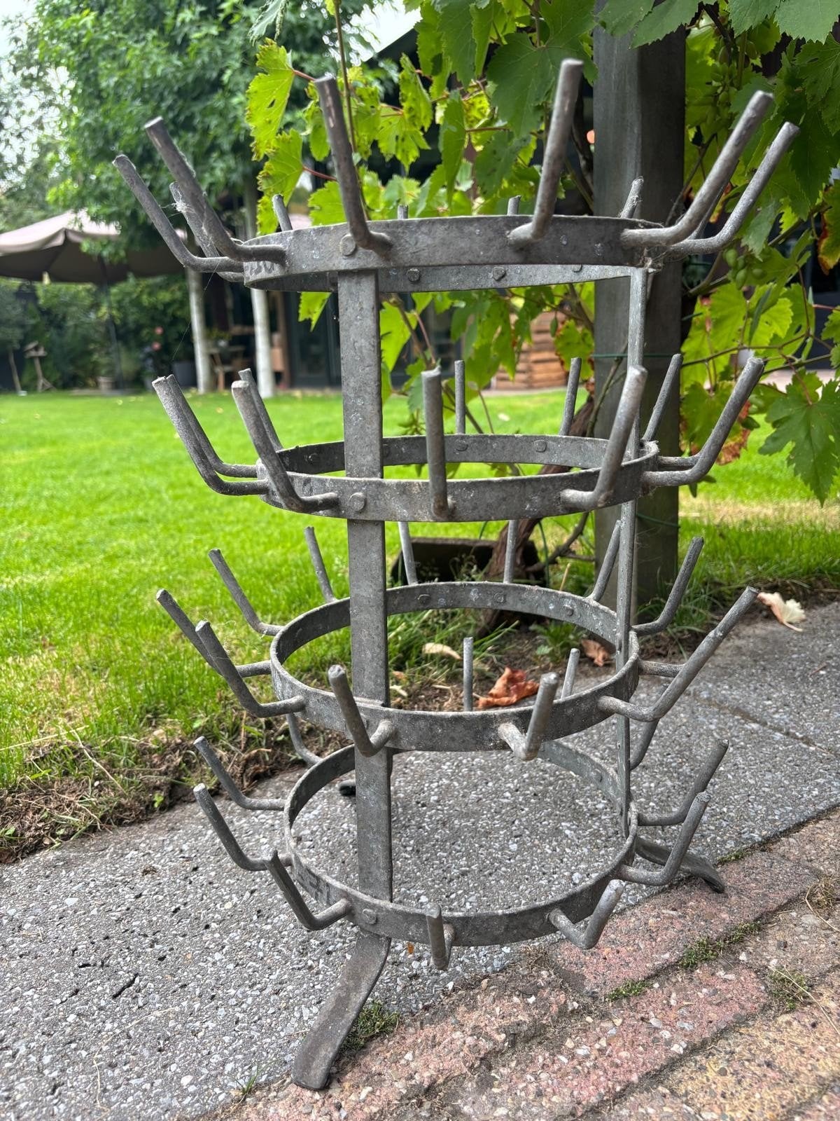 ijzeren brocante flessenrek, Antiek en Kunst, Ophalen