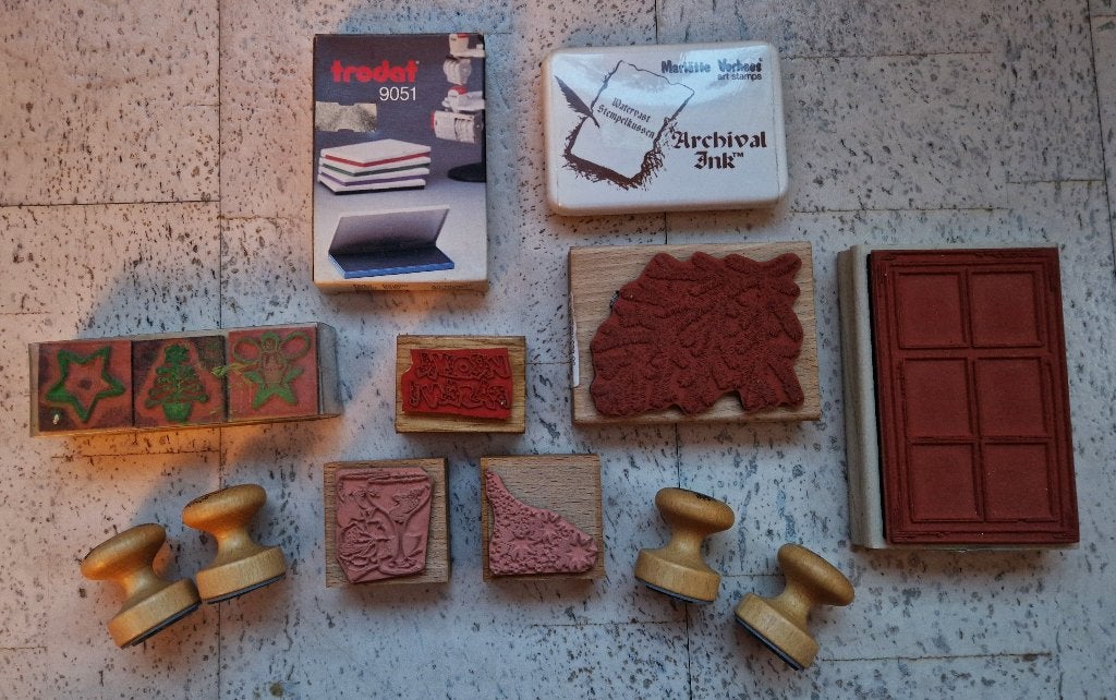 Grote partij kerststempels, Ophalen of Verzenden, Zo goed als nieuw, Clearstamp