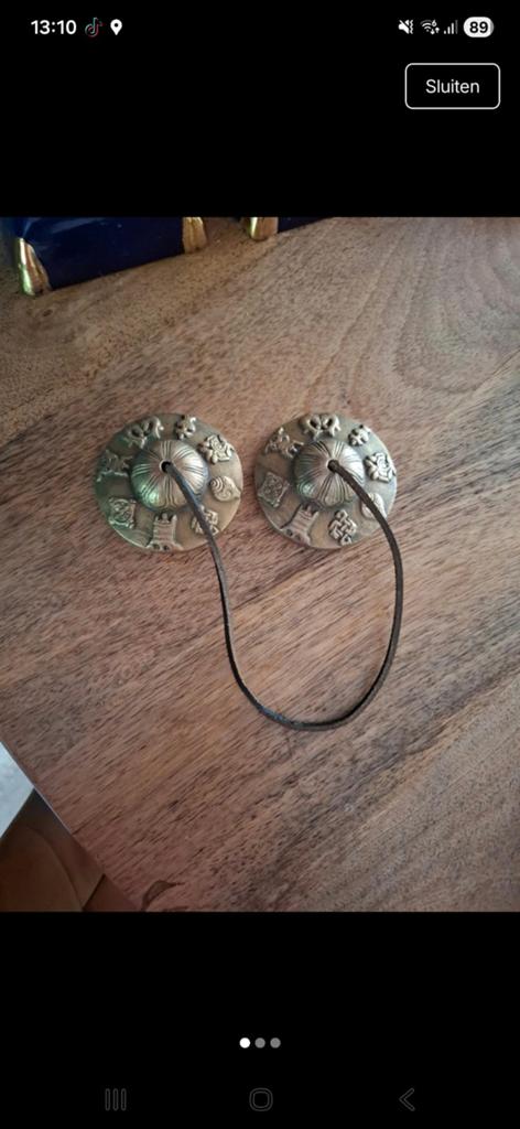 Tingsha bekkens, Ophalen of Verzenden, Yoga-accessoire