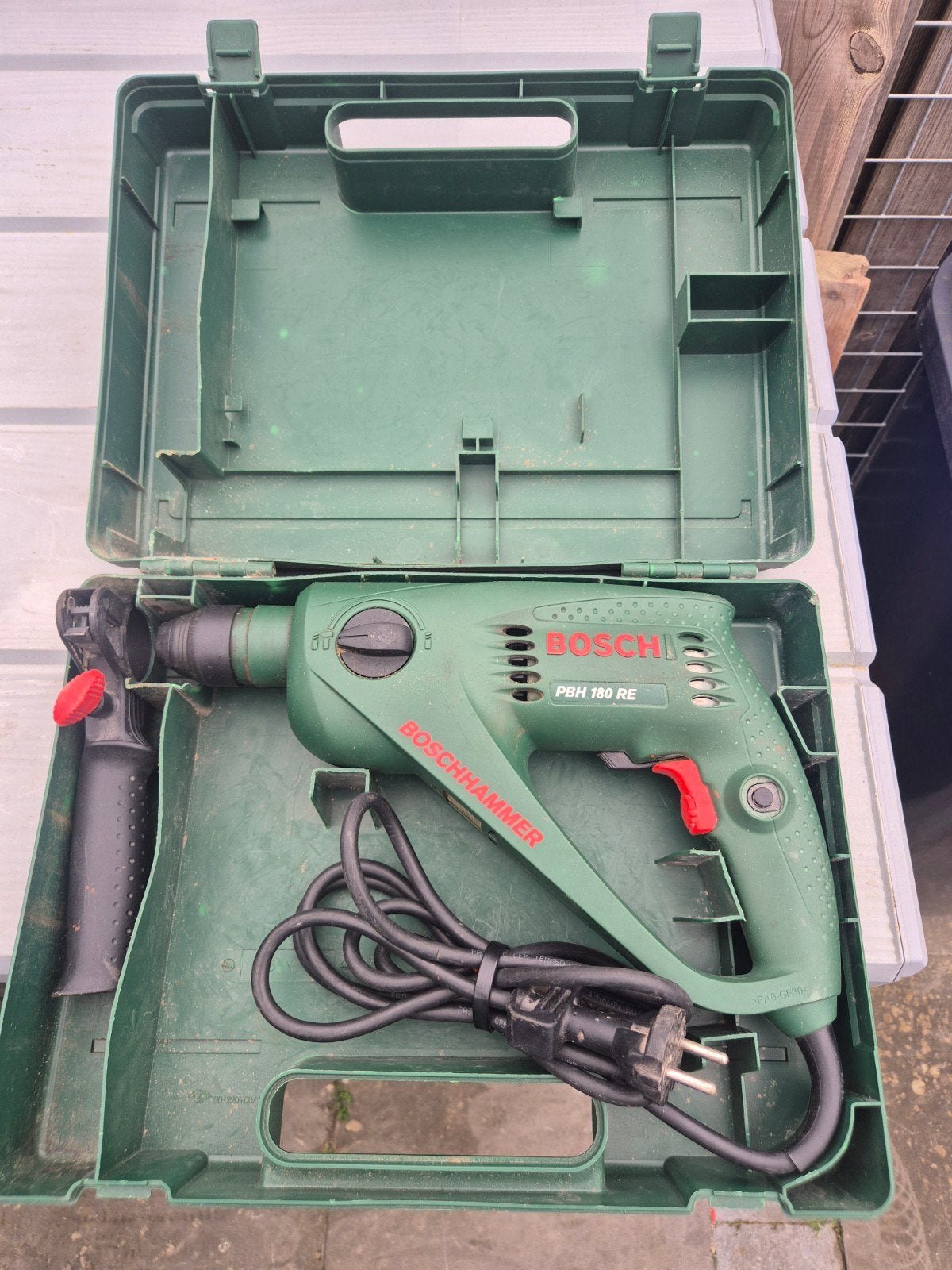 Bosch Klopboormachine PBH 180 RE met Koffer, Gebruikt, Boor- en/of Breekhamer, Ophalen of Verzenden, Klopboormechanisme