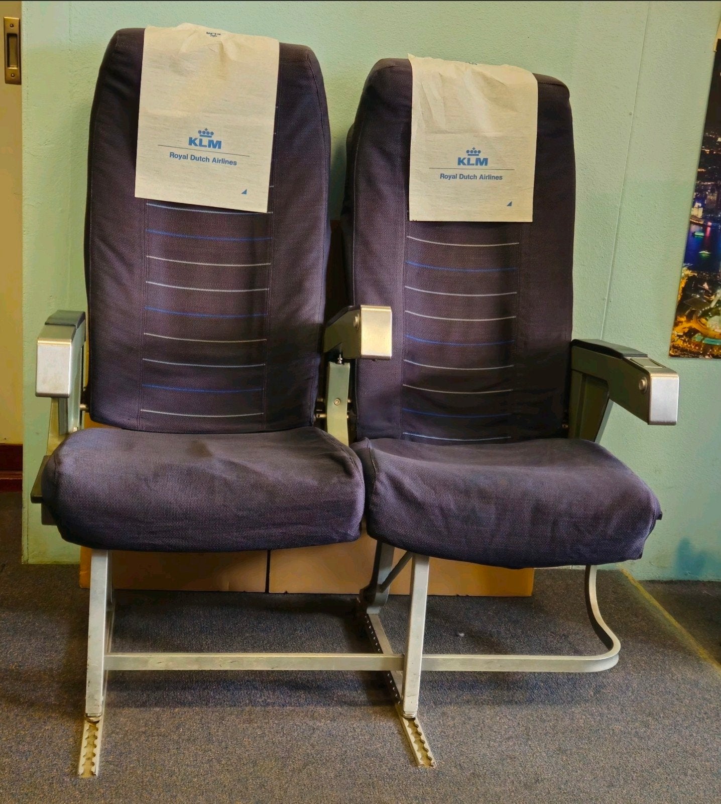 KLM vliegtuigstoelen - set van 2, Ophalen, Gebruikt, Overige typen