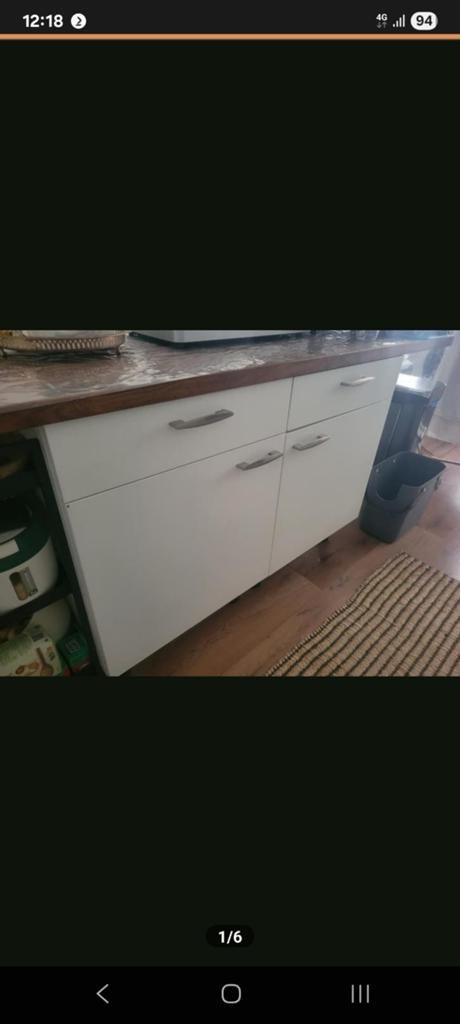 Bruynzeel onderkasten met IKEA keukenblad - Keukeneiland, Huis en Inrichting, Keuken | Keukenelementen, Ophalen, Gebruikt, Wit
