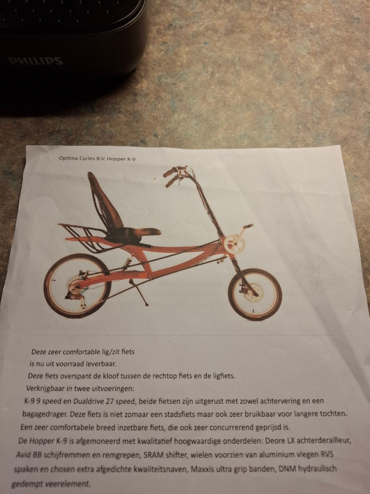 ligfiets/zitfiets, Ophalen