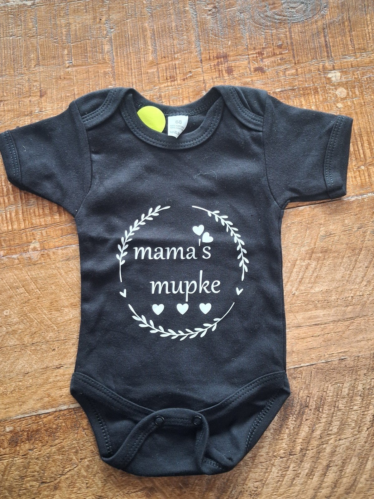 romper met tekst, Kinderen en Baby's, Babykleding | Maat 68, Nacht- of Onderkleding, Jongetje of Meisje, Nieuw, Ophalen of Verzenden