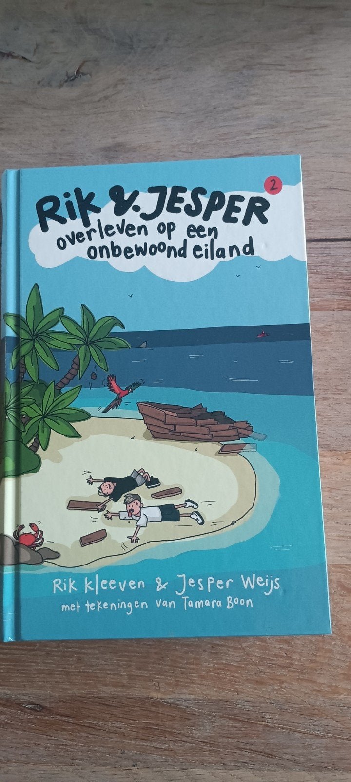 Rik & Jesper: Overleven op een onbewoond eiland, Ophalen of Verzenden, Zo goed als nieuw, Rik Kleeven & Jesper Weijs, Fictie algemeen