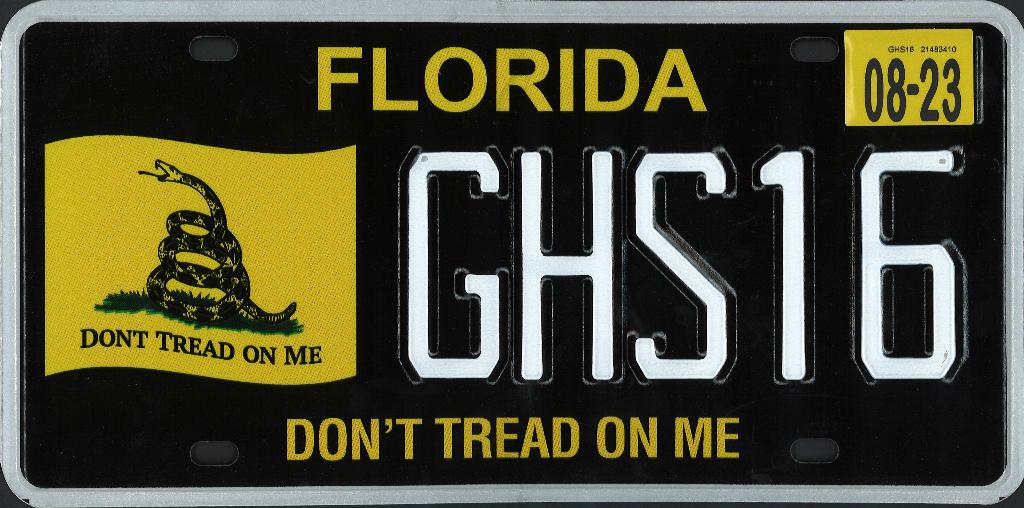 Kenteken USA nummerplaat MILITARY Don't Tread On Me KIES, Ophalen of Verzenden, Zo goed als nieuw, Auto's
