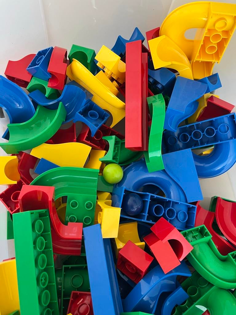 Lego duplo Hubelino Knikkerbaan 128 delig, Ophalen of Verzenden, Zo goed als nieuw, Duplo