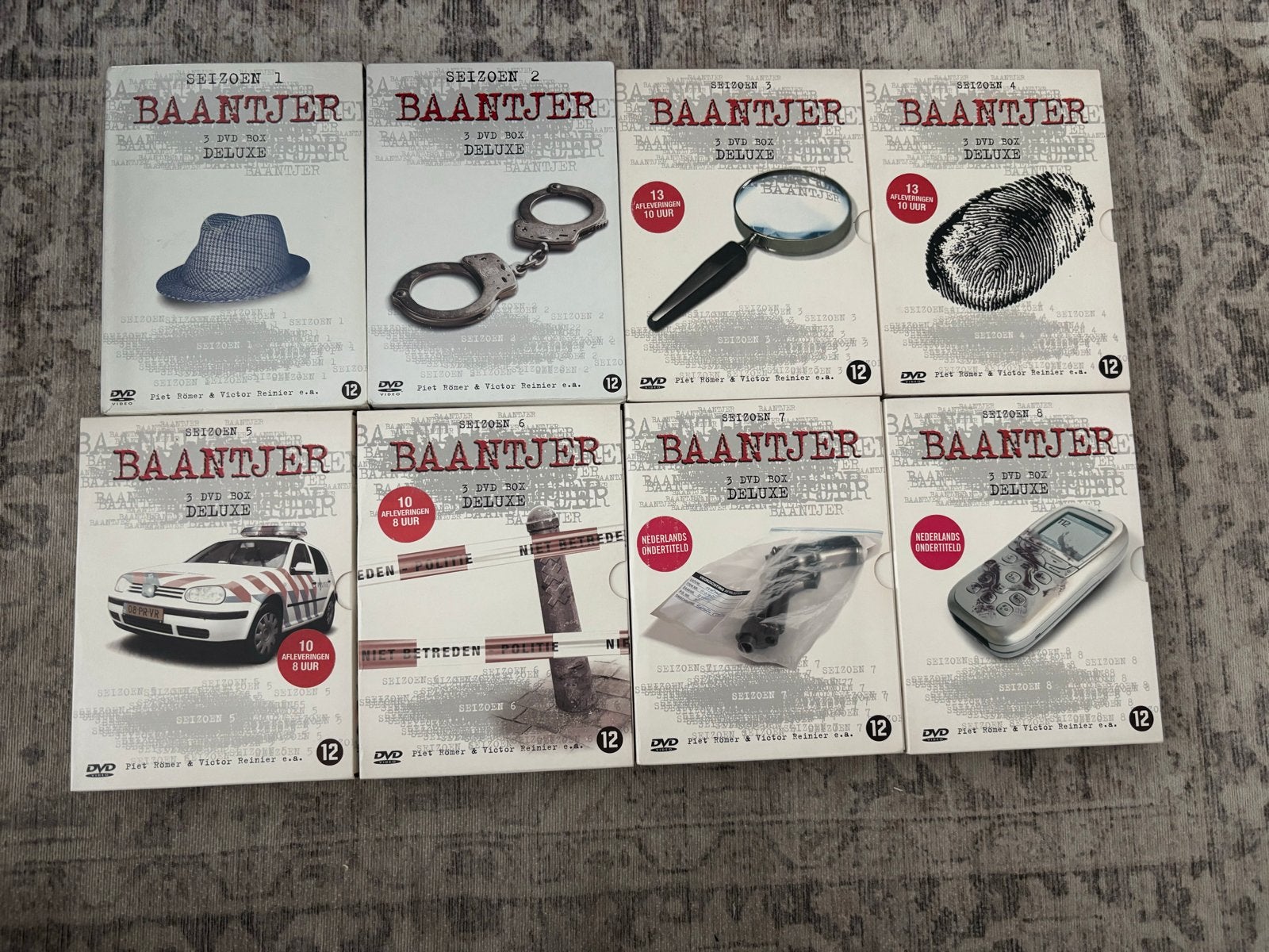 Baantjer DVD Boxen Seizoen 1 t/m 8 Deluxe Editie, Nederlands, Zo goed als nieuw, Inclusief doosje, Ophalen of Verzenden