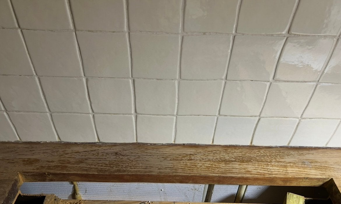 Crèmekleurige tegels 10x10cm - Keuken/Badkamer, Minder dan 5 m², Wandtegels, Keramiek, Minder dan 20 cm
