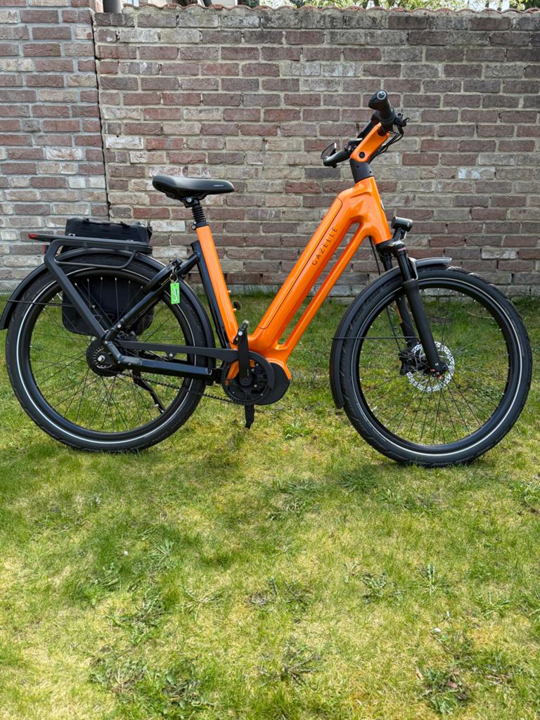 Zo goed als nieuwe Gazelle Eclipse 380 - Omaha Orange, Fietsen en Brommers, Elektrische fietsen, 55 tot 59 cm, Ophalen of Verzenden