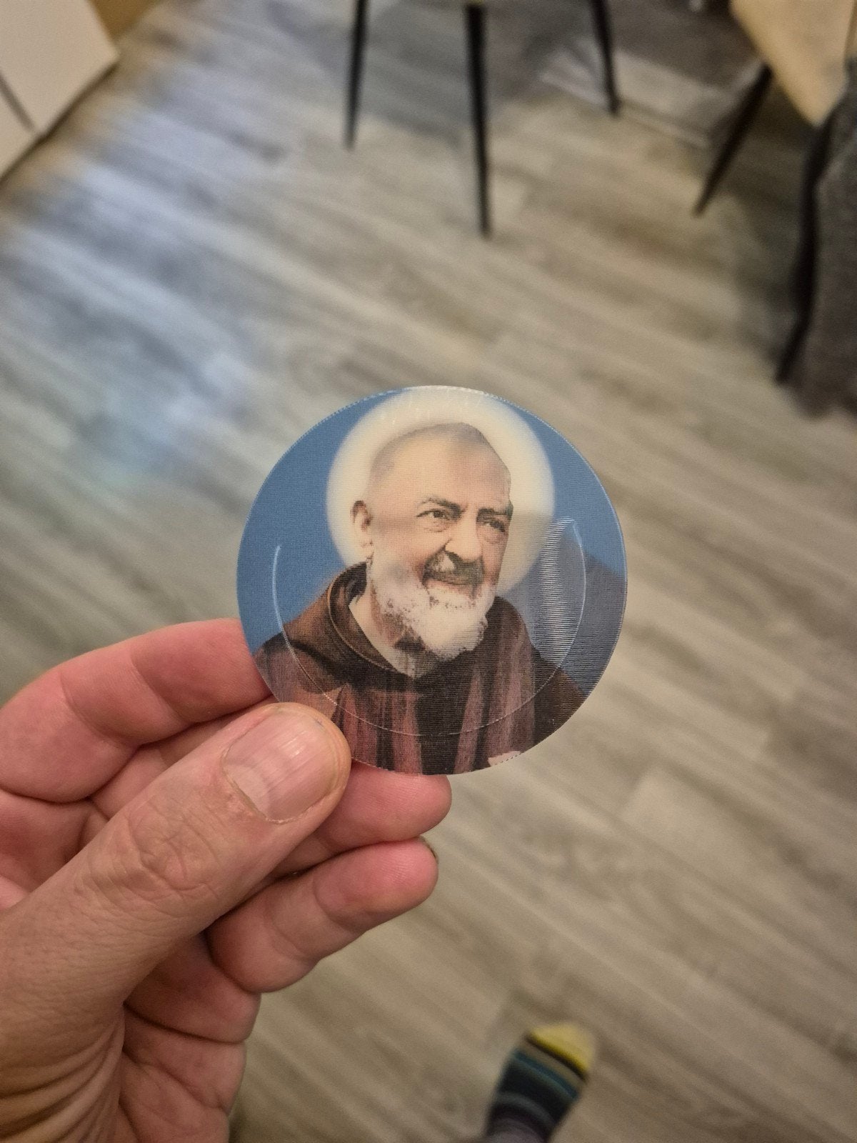 3D Lenticulaire Afbeelding Padre Pio, Antiek en Kunst, Ophalen of Verzenden