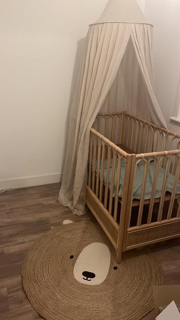 Ledikant rotan, Kinderen en Baby's, Babywiegjes en Ledikanten, Zo goed als nieuw, Ledikant, Ophalen