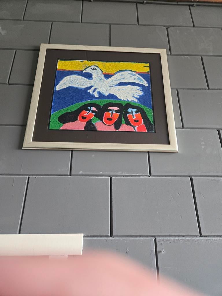 Corneille Litho - Drie Vrouwen en Witte Vogel, Ophalen