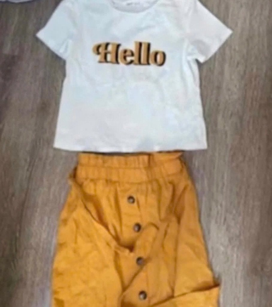 2 delige zomer set shirt en Rok Shein in maat 128, Ophalen, Zo goed als nieuw, Meisje, Setje
