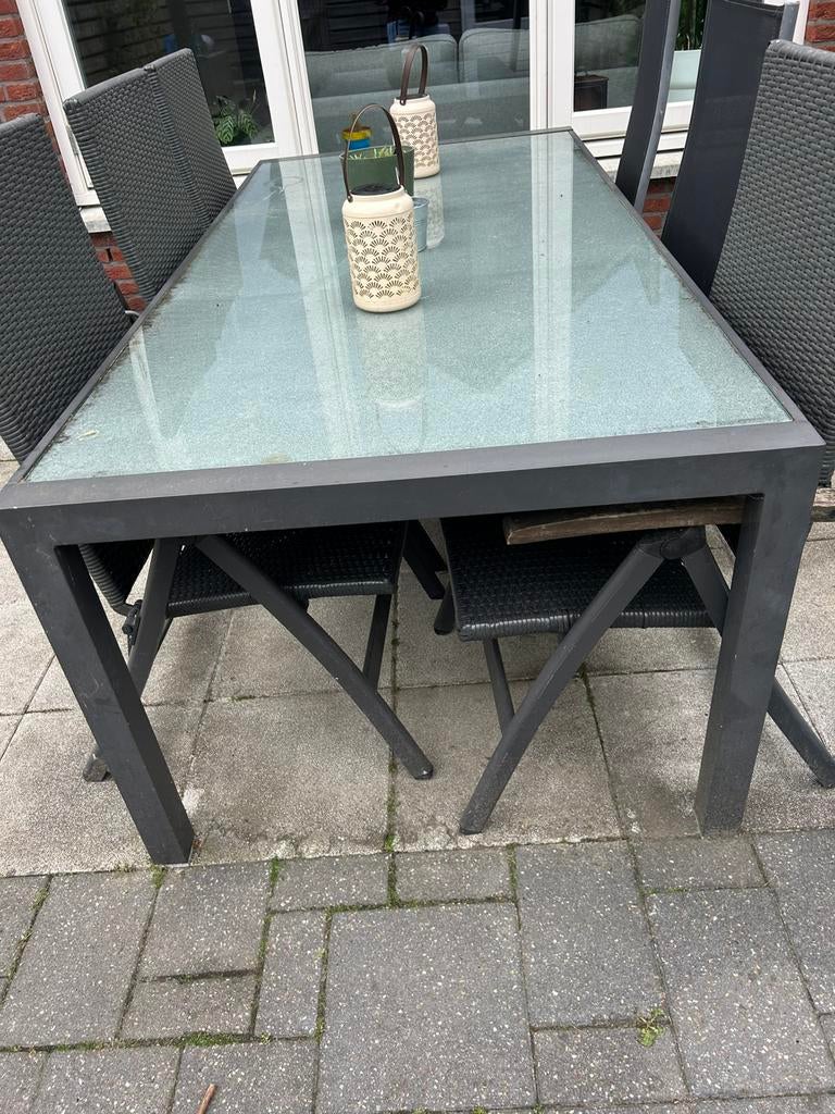 Nette tuintafel, Tuin en Terras, Tuintafels, Ophalen of Verzenden, Zo goed als nieuw, Rechthoekig, Aluminium