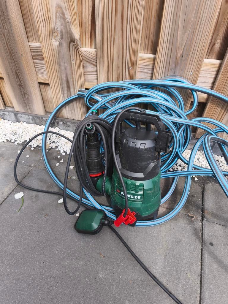 Parkside Dompelpomp met slang - Zo goed als nieuw, Tuin en Terras, Waterpompen, Ophalen, Zo goed als nieuw, Elektrisch, Dompelpomp