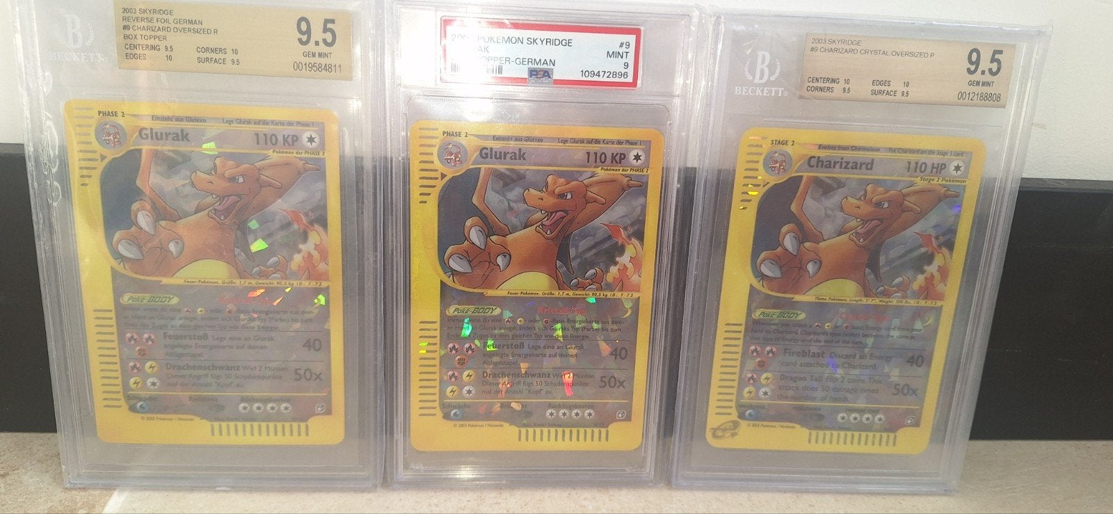 🏛️🏆🇩🇪💎German Pokémon Skyridge German Box Topper Graded, Ophalen of Verzenden, Zo goed als nieuw