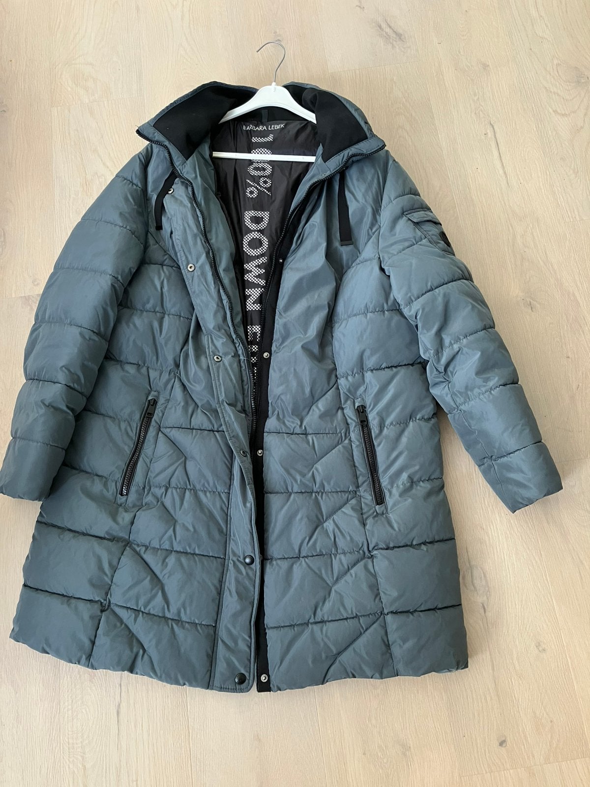 Mooie grijs/blauwe dames winterjas zonder dons mt.46, Ophalen of Verzenden, Zo goed als nieuw, Maat 42/44 (L), Overige kleuren
