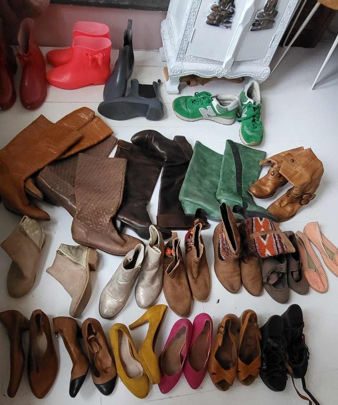Diverse damesschoenen laarzen, sneakers etc mt 38&39, Bruin, Lage of Enkellaarzen, Diverse, Ophalen of Verzenden
