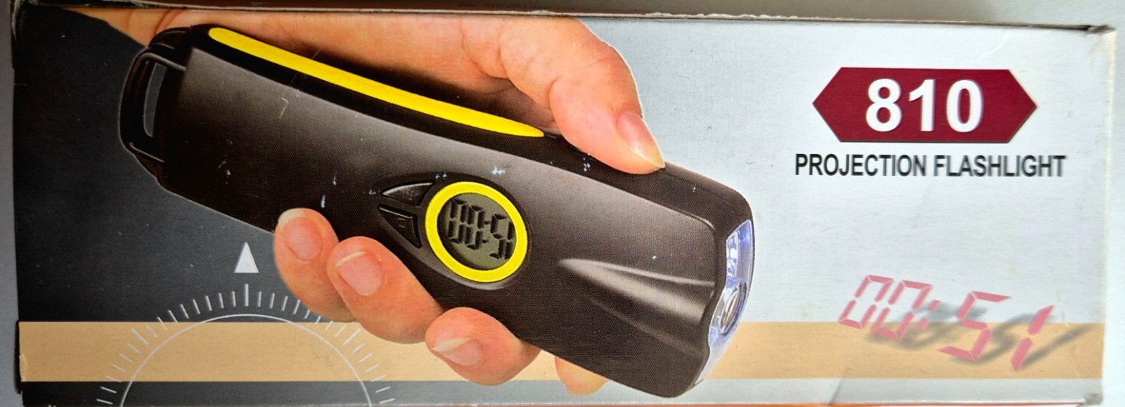 Zaklamp met Tijdprojectie en Kompas - Nieuw, Caravans en Kamperen, Zaklampen, Ophalen of Verzenden, Nieuw, Batterij