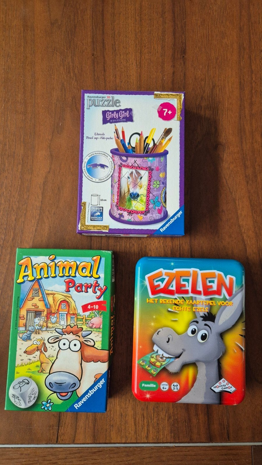 Animal Party - Ezelen - 3d Puzzel, Hobby en Vrije tijd, Ophalen of Verzenden, Zo goed als nieuw