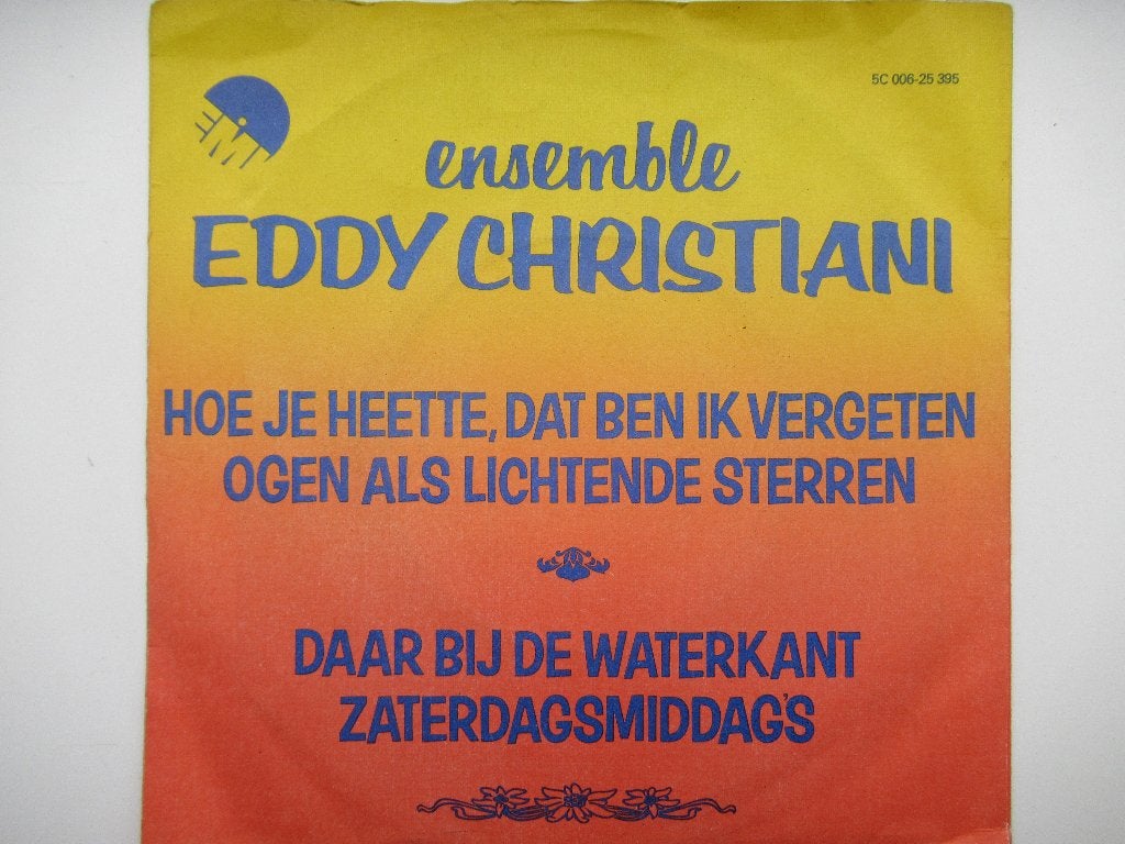 EDDY CHRISTIANI # OGEN ALS LICHTENDE STERREN ( ORIGINEEL), Fotohoes, 7 inch, Ophalen of Verzenden, Zo goed als nieuw