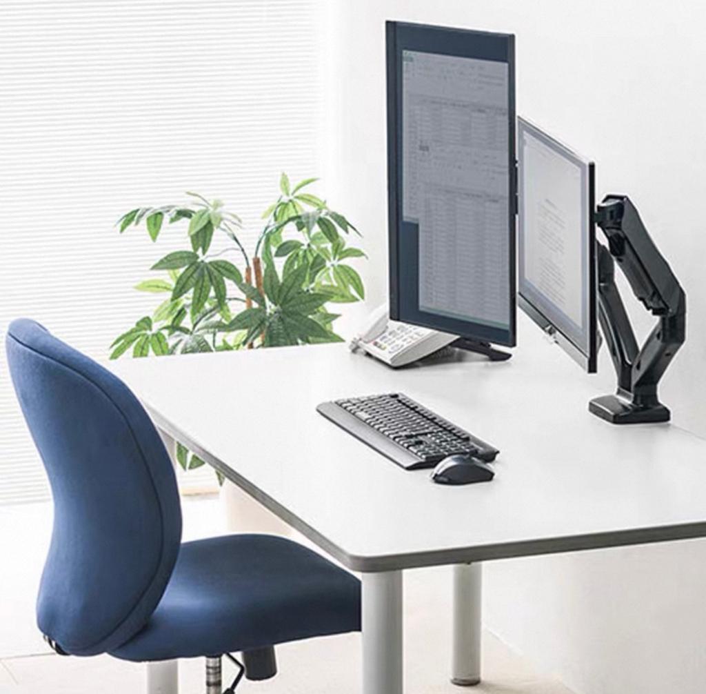 Dual Monitorarm (voor 2 schermen) – Snel opgeruimd bureau, Computers en Software, Monitoren, Ophalen of Verzenden, Zo goed als nieuw