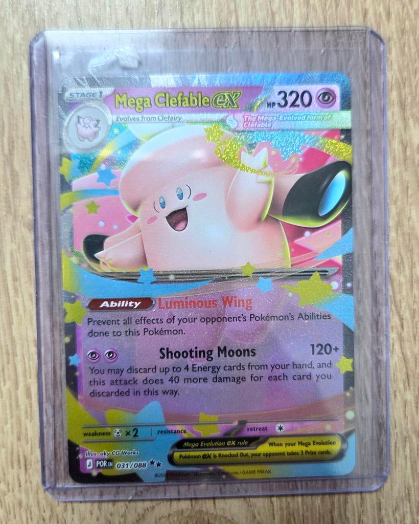 Mega Clefable EX POS (031/088) - Pokémon Kaart, Ophalen of Verzenden, Zo goed als nieuw, Losse kaart