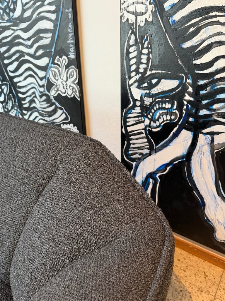 SALE Pode (by Leolux) Colla love seat met hocker, Ophalen, 150 tot 200 cm, 75 tot 100 cm, Rechte bank