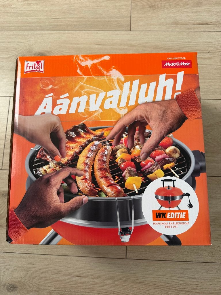 Fritel Houtskool en Elektrische BBQ 2-in-1, Ophalen of Verzenden, Nieuw, Fritel
