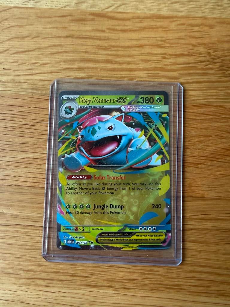 Mega Venusaur EX Pokémon kaart 003/132, Ophalen of Verzenden, Zo goed als nieuw, Losse kaart