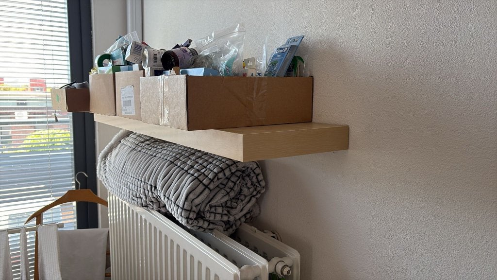 Ikea Lack zwevende wandplank berkenkleur 120x26x6 cm, Ophalen, Zo goed als nieuw
