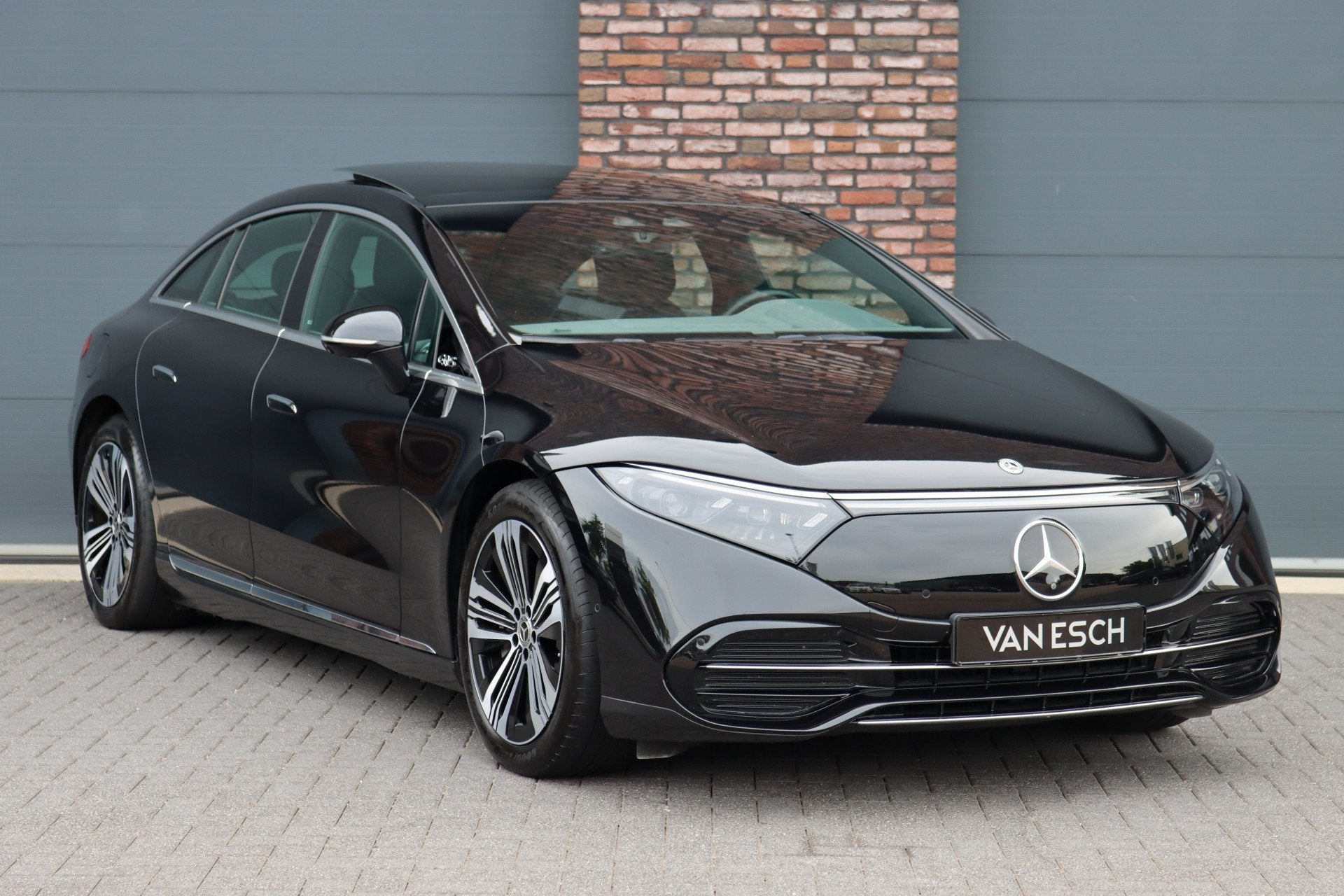 Mercedes-Benz EQS 450+ Luxury Line 108 kWh | Luchtvering | A, Auto's, Dealer onderhouden, Achterwielaandrijving, Gebruikt, Zwart