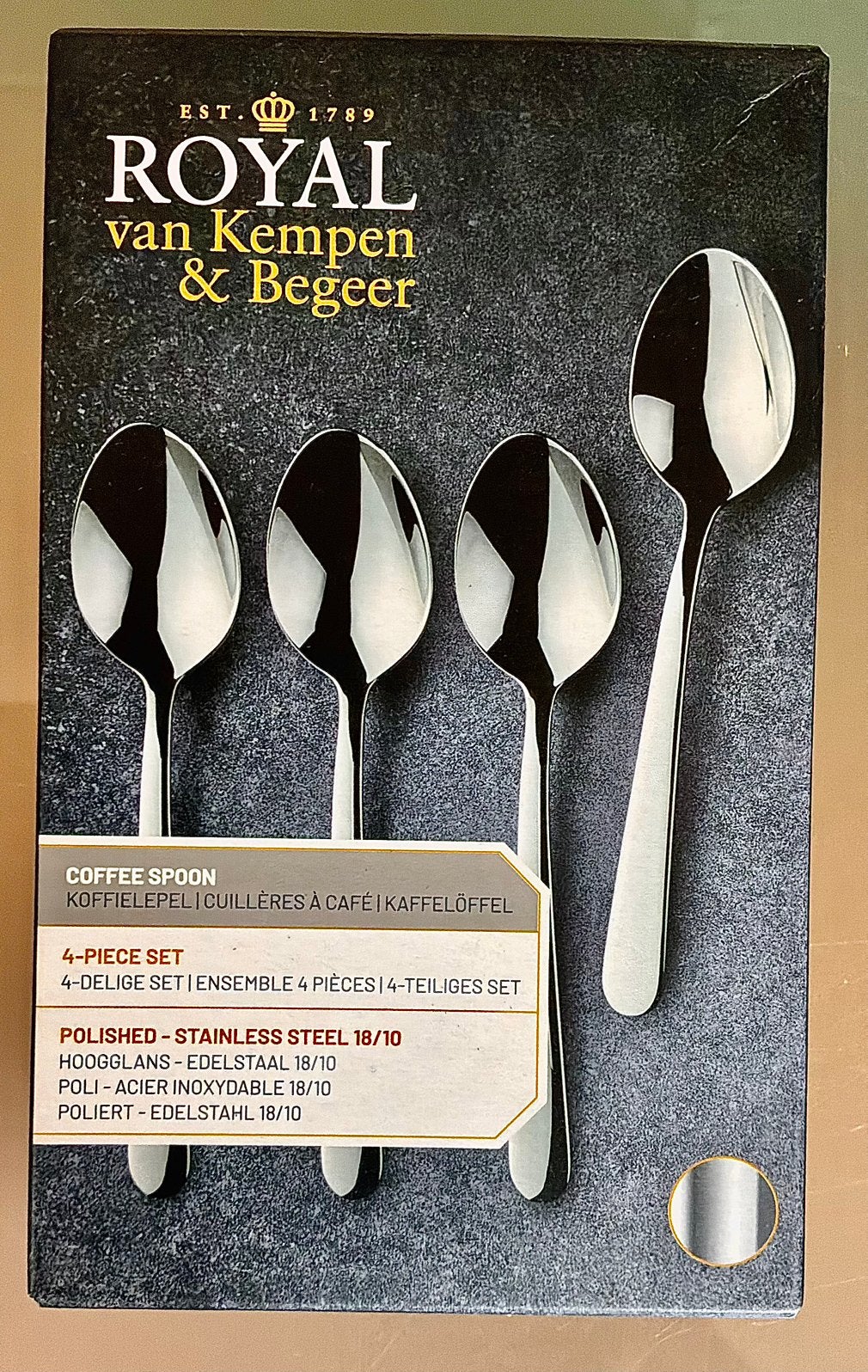 Royal Van Kempen & Begeer - Koffielepelset - Nieuw in doos, Verzenden, Nieuw, Rvs of Chroom, Bestekset