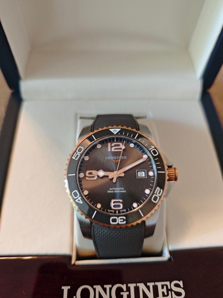 Longines HydroConquest Ceramic 41mm L3.781.3.78.9, Staal, Kunststof, Zo goed als nieuw, Ophalen
